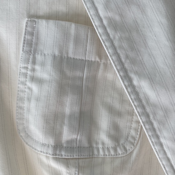 Banana republic white gray pin strip blazer size 2 - Picture 3 of 3